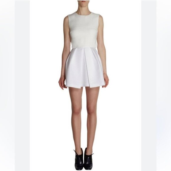 Balenciaga Full Skirt A-Line 2012 White Mini Dress - Picture 1 of 15